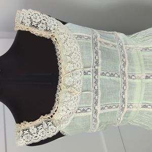 Vintage cottage core linen dress